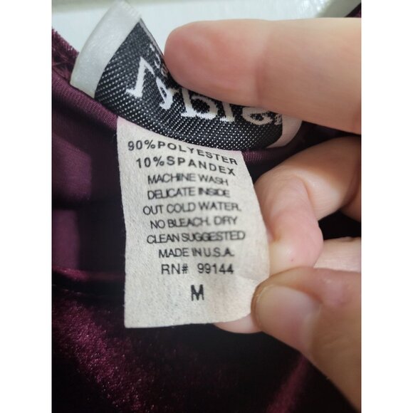 VTG LAPIS Womens Whimsigoth Velvet Maxi Dress SZ M Burgundy Grunge Witchy - Picture 7 of 11